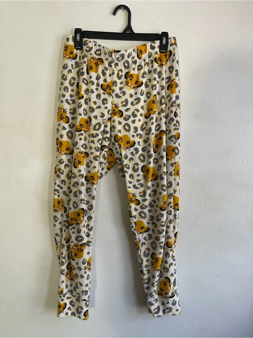 Disney Yellow Lion Face Print Pajama Bottoms for Kids